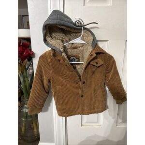 Urban Republic Boy's Corduroy Sherpa Jacket W/ Hood Size 3T
